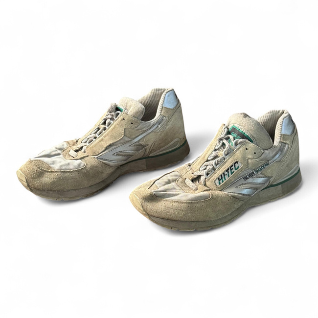 SPORTS SHOES - HI TEC - SILVER SHADOW - BRITISH ARMY MILITARY SURPLUS - WHITE - USED