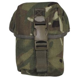 BRITISH WATER BOTTLE POUCH - FOR OSPREY MK IV ARMOUR - MTP CAMOUFLAGE - 10 x 18 x 12 cm - MILITARY SURPLUS - LIKE NEW