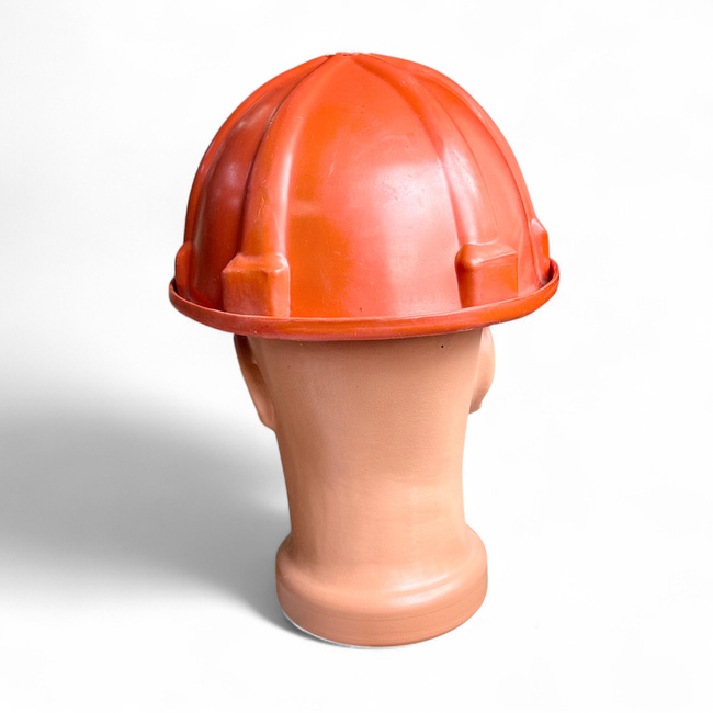 Protective Helmet - Romanian Army Military Surplus - Orange - In Good Condition