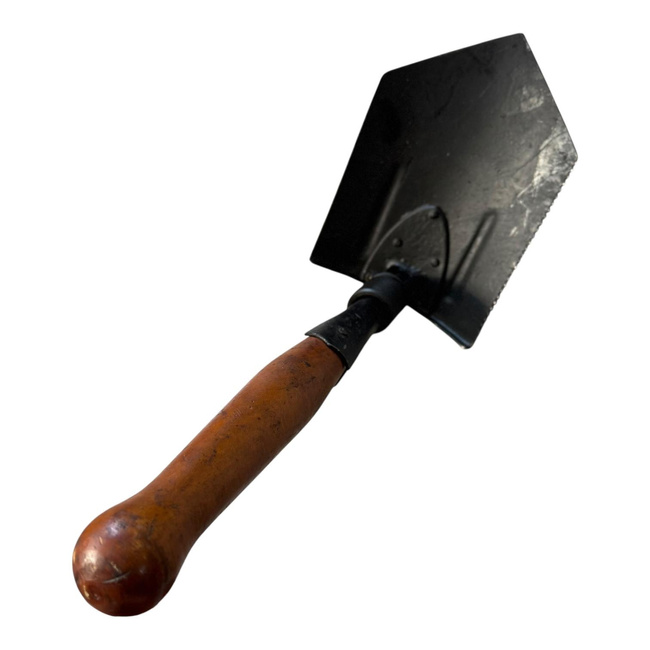 Foldable Military Shovel, Romanian Army Surplus - like new, with leather case
