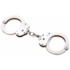 Double lock steel handcuffs With Chain - Silver