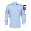 CADRES SHIRT BLOUSE WITH LONG SLEEVES, POCKETS AND EPAULETS - WOMEN - BLUE - FIREFIGHTERS-I.G.S.U.