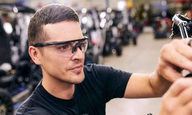 BALLISTIC SUNGLASSES - SABER ADVANCED - WILEY X - GREY/ CLEAR/ LIGHT RUST - Black frame 