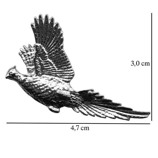Hunting Hat Pin - Pheasant 2 - Silver