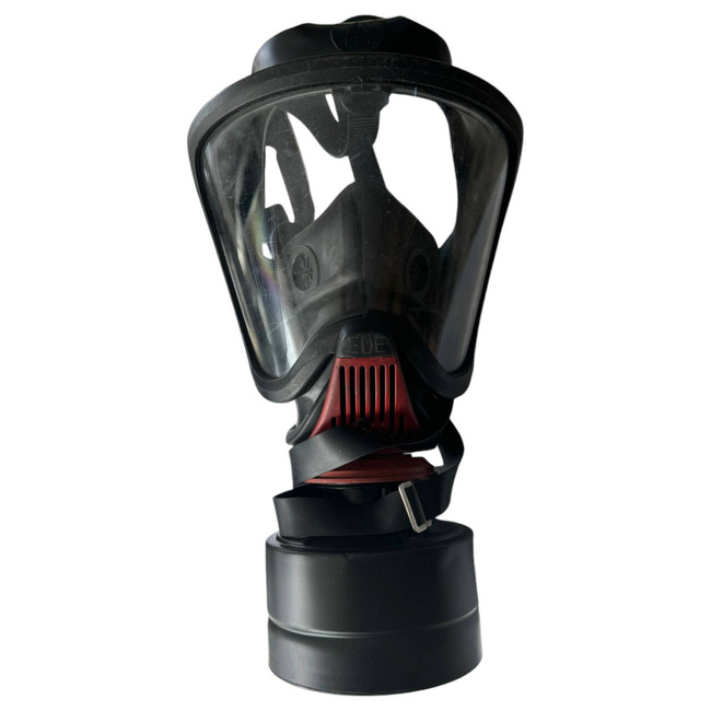 MSA AUER ULTRA ELITE GAS MASK FOR FIREFIGHTERS WITH ADAPTER AND FILTER - USED, IN GOOD CONDITION - FOR DECORATION