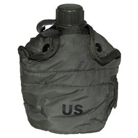 NL plastic bottle, US cover, od green, used