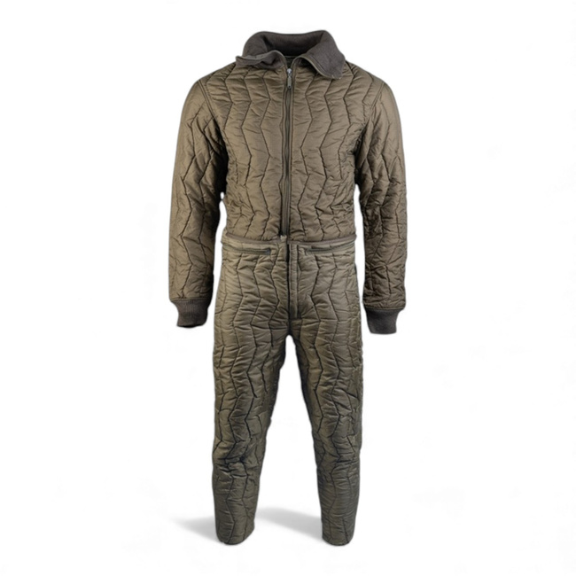 Winter Quilted Suit / Liner for Motorcyclists - German Army Surplus - Olive Green - Like New