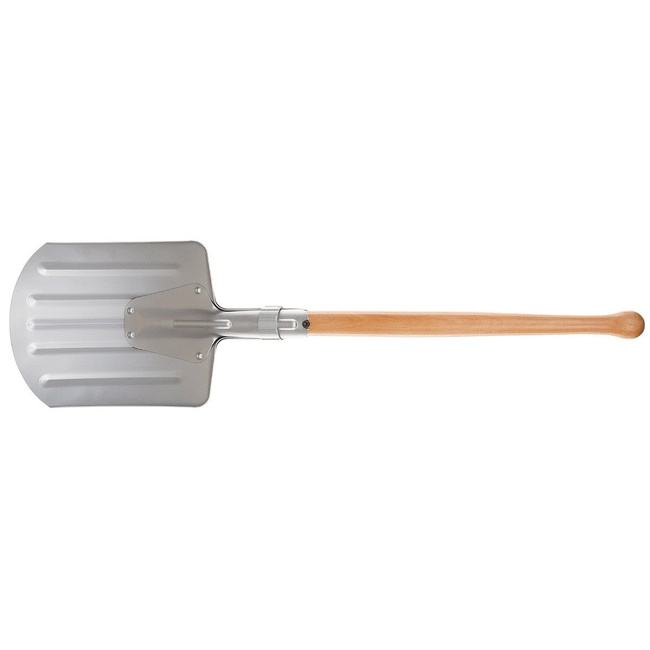 Snow shovel, divisible, aluminum/wood