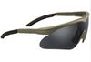 Swiss Eye Raptor goggles with 3 replacement lenses (tinted, clear and orange) - OD Green