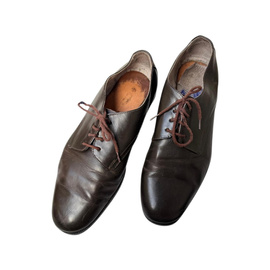 Leather Shoes - MIlitary Surplus Romanian Army - Brown - In good condition