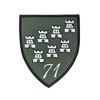 Emblema Baza 71 Aeriana - General Emanoil Ionescu - brodata pe suport oliv - VERSIUNEA 2