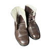 MEN'S BROWN LEATHER BOOTS - MILITARY SURPLUS FROM ROMANIAN ARMY - IN GOOD CONDITION