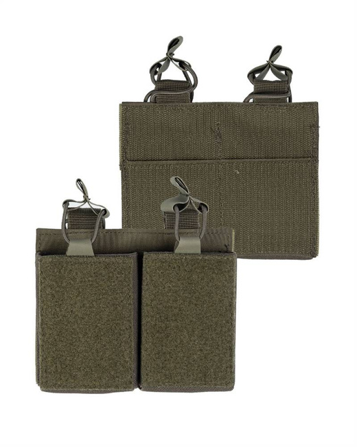 DOUBLE MAGAZINE POUCH WITH HOOK N LOOP BACKSIDE - Mil-Tec® - OD