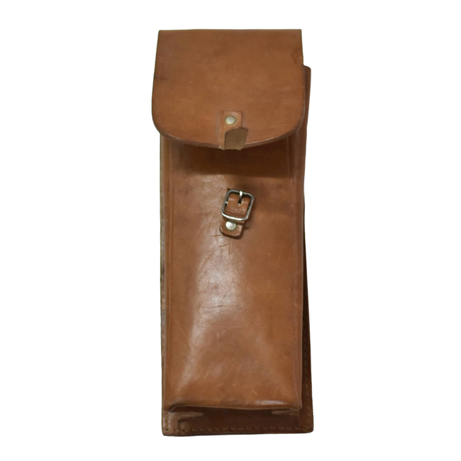 LEATHER MAGAZINE POUCH - MILITARY SURPLUS ROMANIAN ARMY - LIKE NEW