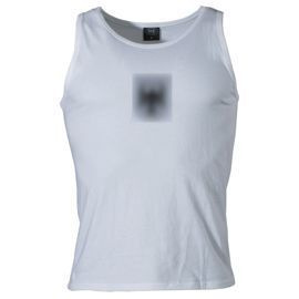 MFH singlet men white with printed BW eagle, 160g/m2