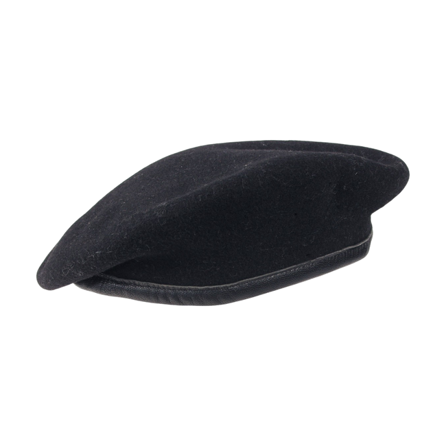 BLACK BERET - MILITARY SURPLUS FROM THE AUSTRIAN ARMY - USED