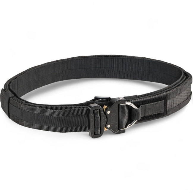 Double tactical belt with Austrialpin buckle - Low Profile - DEFCON 5 - Black