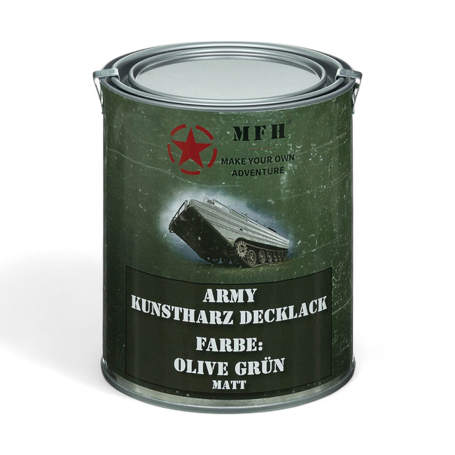 Military Camouflage Paint - quick drying - 1L - Olive Green Matte - RAL 6014 - MFH