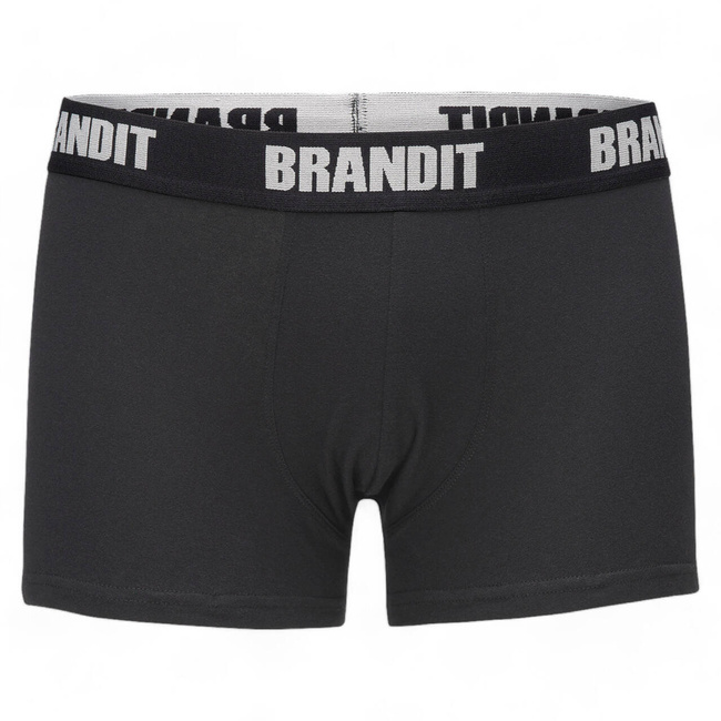 LOGO BOXERS - BLACK /BLACK - BRANDIT (2/PACK)