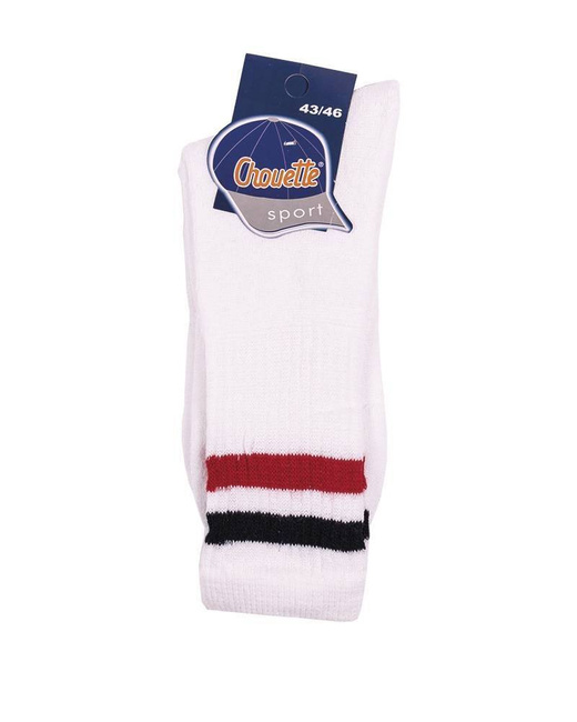 BELGIAN SPORT SOCKS - WITH STRIPES - WHITE - LIKE NEW