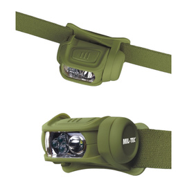 HEADLIGHT WITH 4 COLORS - GREEN OD - MIL-TEC
