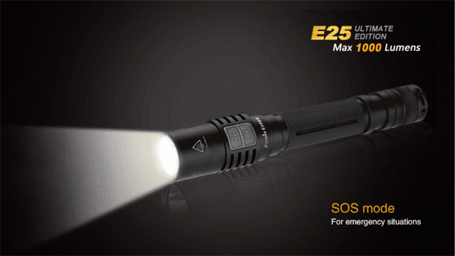Flashlight Fenix E25 - Ultimate Edition, water resistant