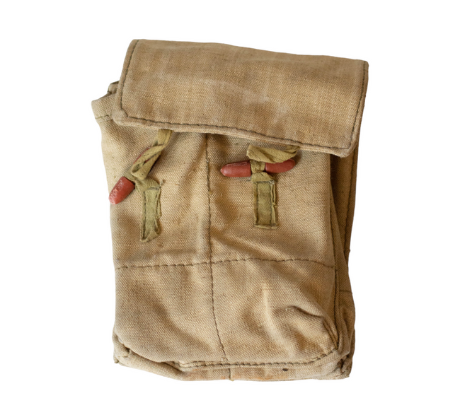 AK-47 MAGAZINE CARRIER WITH 4 COMPARTMENTS - MILITARY SURPLUS FROM ROMANIAN ARMY - VARIOUS SHADES - IN GOOD CONDITION