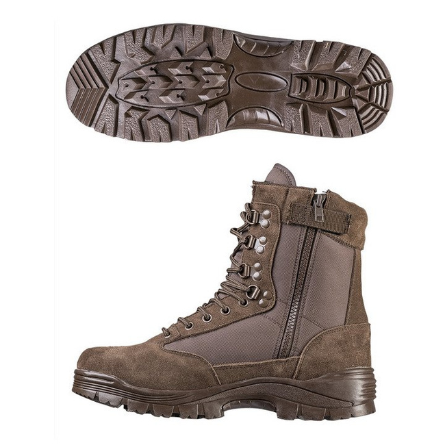 TACTICAL BOOTS - YKK ZIPPER - Mil-Tec - BROWN