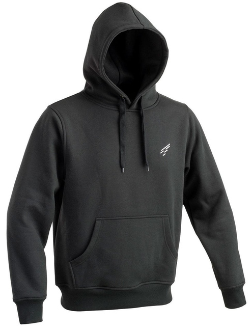 HOODIE WITH EMBROIDERED FRONT CHEST LOGO - D.FIVE - BLACK