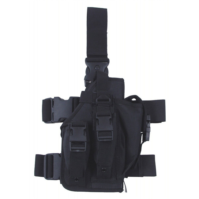 Right leg tactical holster - adjustable with Molle system - Black