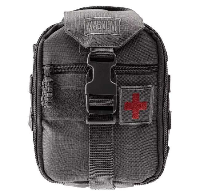 MOLLE POUCH FOR FIRST AID KIT - 18x14x7 CM - Magnum - GRAY (Forged Iron)