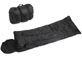 SLEEPING BAG - "PILOT" - 185 x 75 CM - Mil-Tec® - BLACK