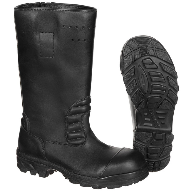 Lined firefighter boots - Baltes Delta Pro S3 - Military surplus from the German army - Used
