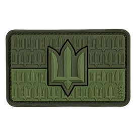 UKRAINE FLAG PATCH WITH TRIDENT OF THE ARMED FORCES OF UKRAINE PVC - OLIVE - M-TAC