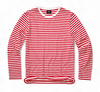 Long Sleeve Striped T-Shirt - Red-White - Brandit