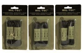 WAXED COTTON LACES - 180 CM - SET OF 2 PAIRS - Mil-Tec® - BLACK