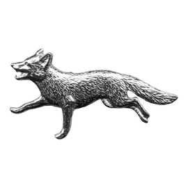 Hunting Hat Pin - Fox - Silver