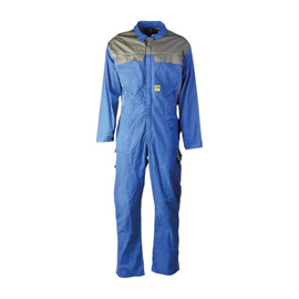 PROTECTIVE OVERALL - TECASAFE ISO 11612:2008 - GERMAN ARMY MILITARY SURPLUS - BLUE - USED