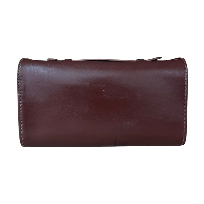 Leather document bag - Romanian Army Military Surplus - In good condition
