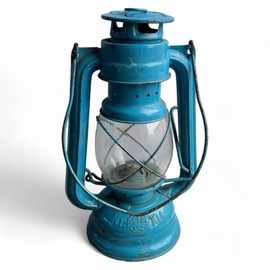 WIND LAMP - METALOGLOBUS - BLUE - MILITARY SURPLUS ROMANIAN ARMY - IN GOOD CONDITION