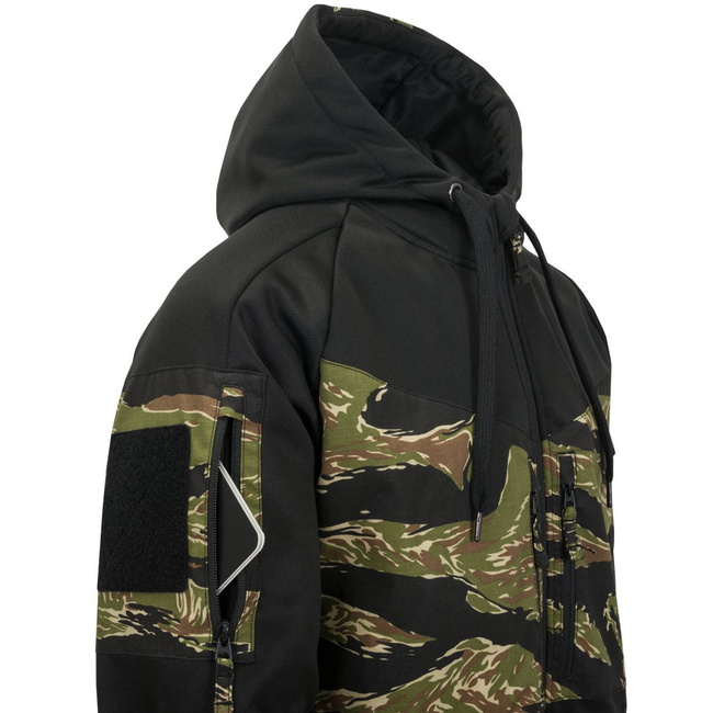 FULLZIP HOODIE - "ROGUE" - Helikon Tex® - BLACK/TIGER STRIPE