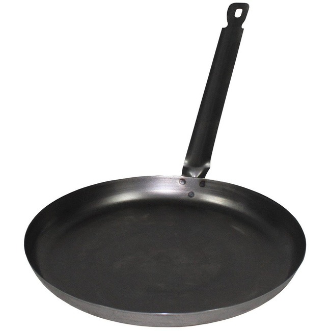 HU frying pan, iron, w/handle, 26 cm across