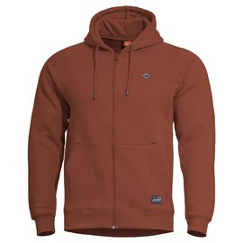 SWEATSHIRT WITH HOOD AND ZIPPER - "PHAETON" - PENTAGON® - MAROON RED