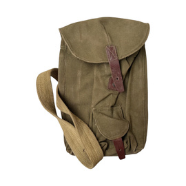 MILITARY CANVAS MAGAZINE HOLDER - ROMANIAN ARMY SURPLUS - OD GREEN - USED