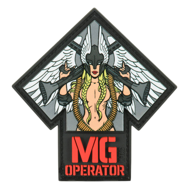 PATCH MG OPERATOR PRINT PVC - RED/GREY - M-TAC