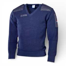 DUTCH ARMY BLUE V-NECK COMMANDO SWEATER