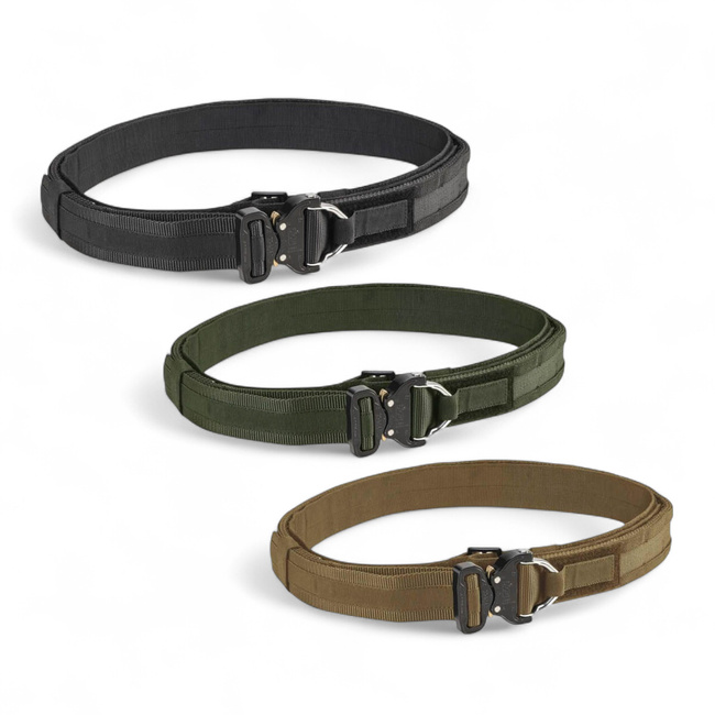Double tactical belt with Austrialpin buckle - Low Profile - DEFCON 5 - OD Green