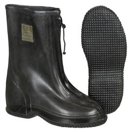 RUBBER OVERSHOES WITH ZIPPER - GERMAN ARMY MILITARY SURPLUS - USED