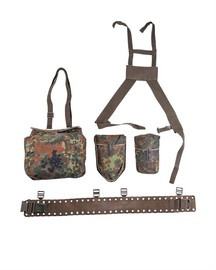 HARNESSES SET (5 PCS.) CAMO - MILITARY SURPLUS FROM THE GERMAN ARMY - USED