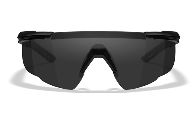 BALLISTIC SUNGLASSES - SABER ADVANCED - WILEY X - GREY/ CLEAR - BLACK FRAME